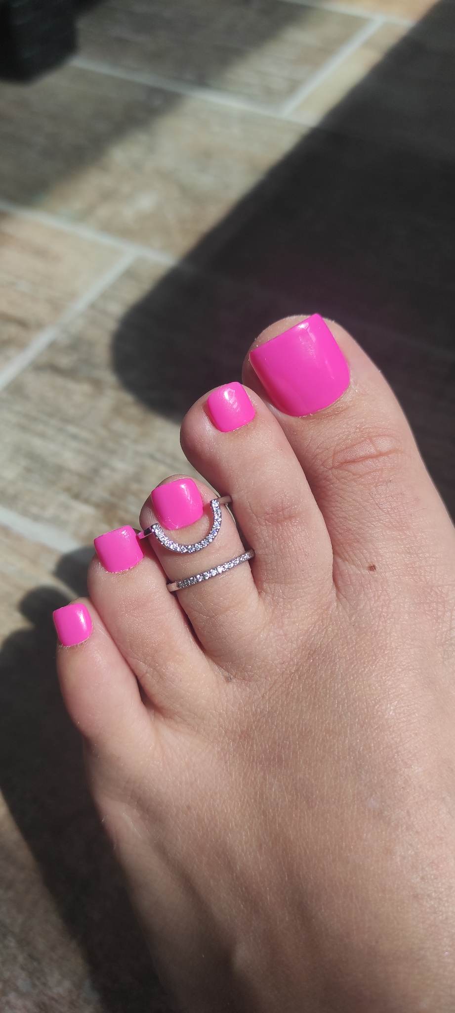 COFFRET ROSE FUSHIA PIEDS- sur commande